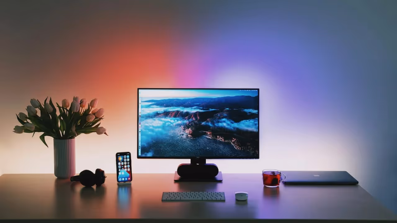 modern workspace setup