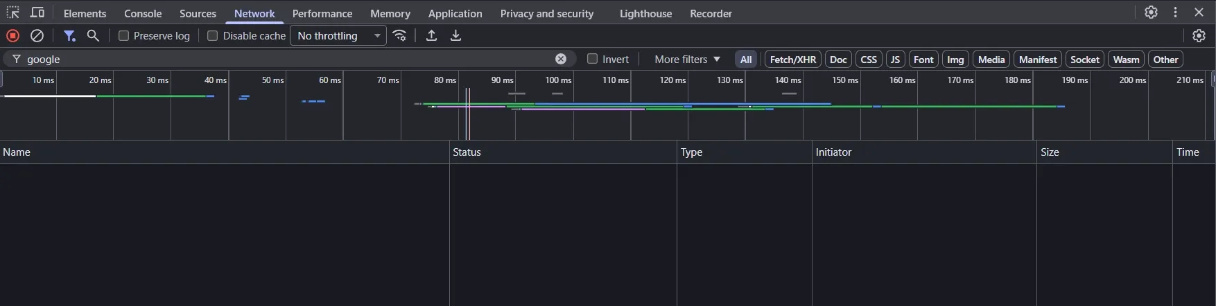Leerer Cookie-Tab. Keine Tracking-Cookies, kein Drittanbieter-Code vor Einwilligung.