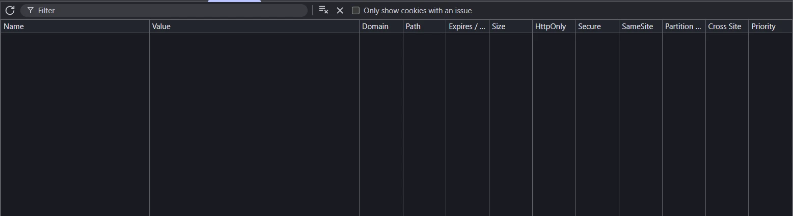 Network Tab einer sauber konfigurierten Website. Keine externen Requests, keine Cookies vor Consent.