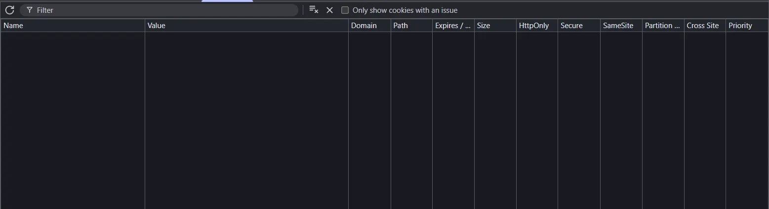 Network Tab einer sauber konfigurierten Website. Keine externen Requests, keine Cookies vor Consent.