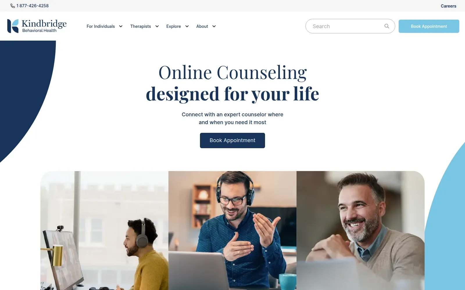 Screenshot der Kindbridge Health Website