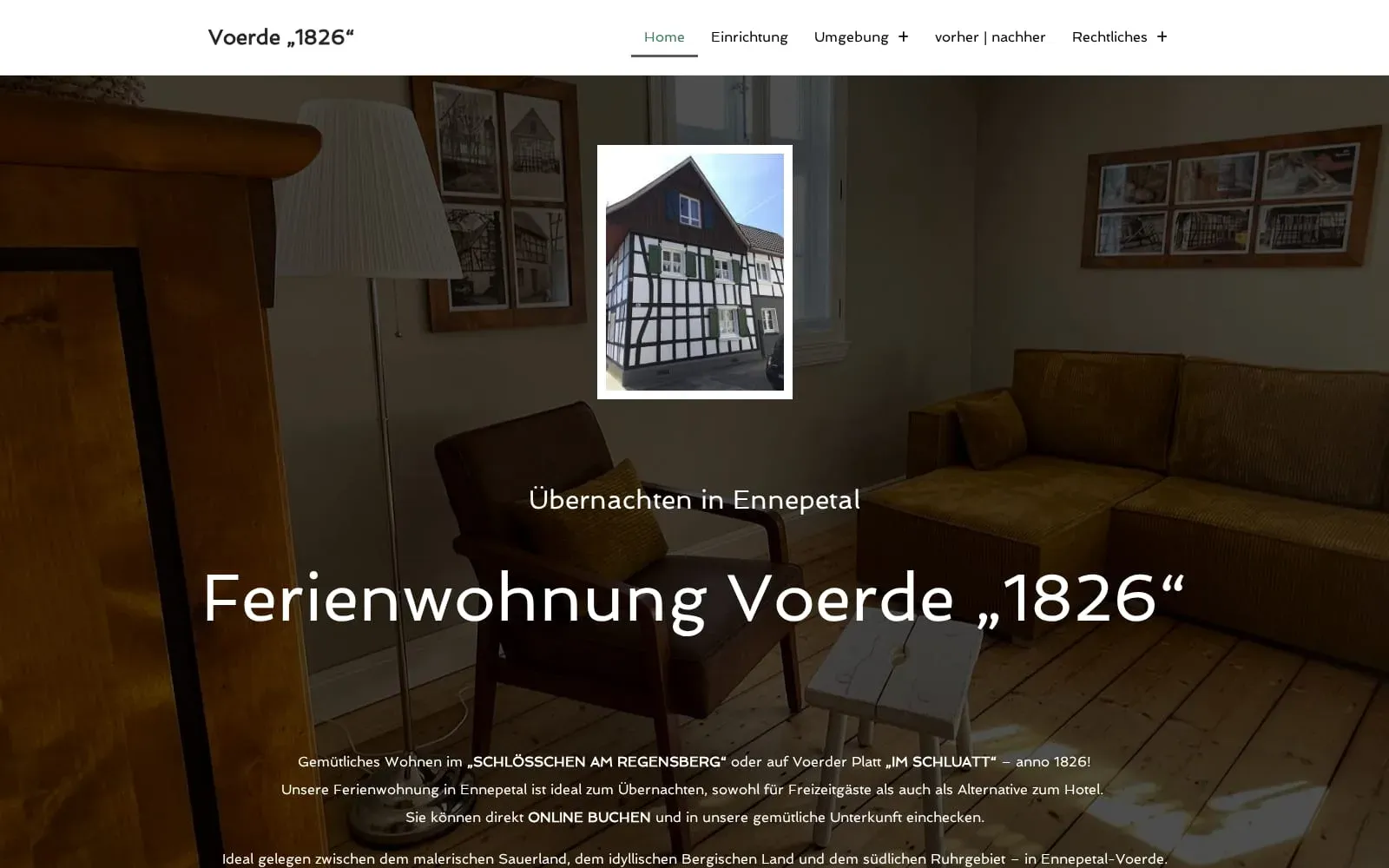 Website der Ferienwohnung Voerde