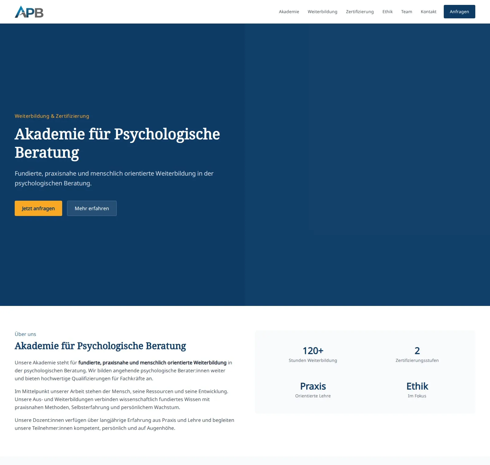 Projektansicht: Akademie Psychologische Beratung