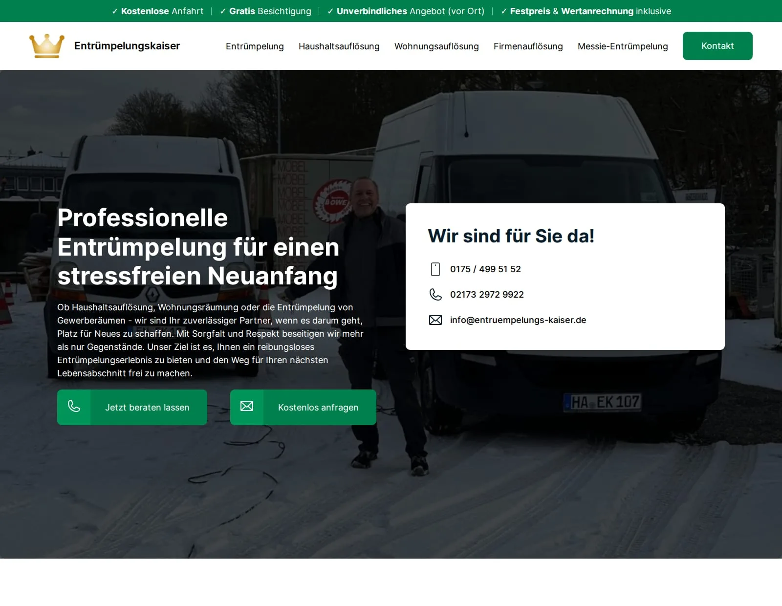 Screenshot: Entrümpelungskaiser