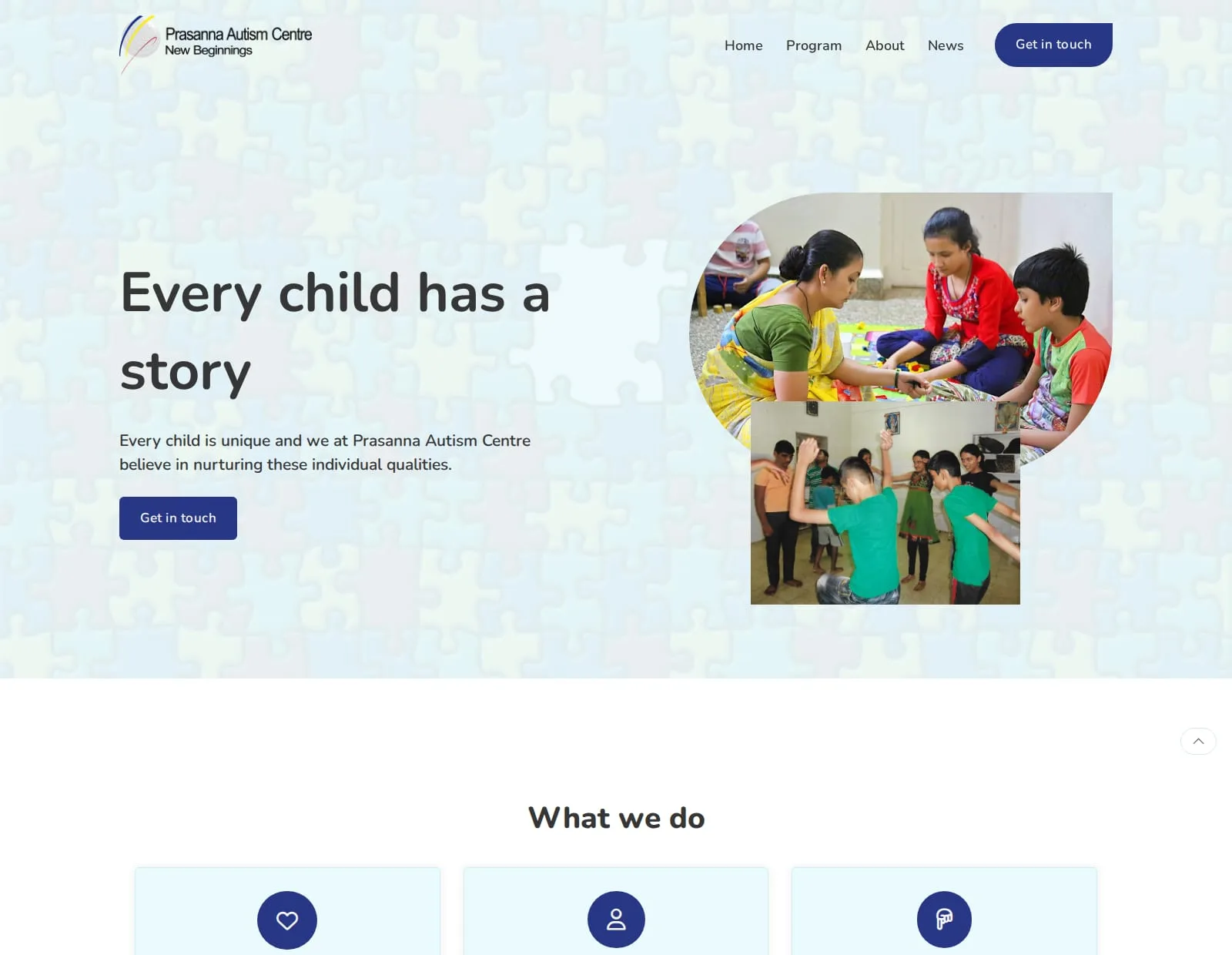 Screenshot: Prasanna Autism Centre